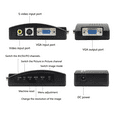 thumbnail image 2 of Adaptador convertidor de S-Video AV a VGA, compuesto RCA AV CVBS, entrada VGA, salida 1080P para TV a PC, monitor HDTV, 2 of 6
