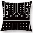 thumbnail image 3 of Funda de Cojín Geométrica Líneas Simples en Blanco y Negro Almohada Decorativa para Sofá Cama Decoración de Dormitorio 45X45 Cm, 3 of 5
