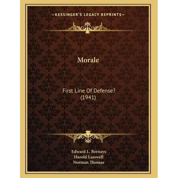 Morale: First Line Of Defense? (1941), (Paperback)