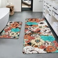 BLEUM CADE Anti Fatigue Kitchen Rugs set Floral Kitchen Mats,Waterproof