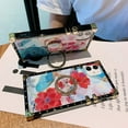 thumbnail image 3 of Compatible pour iPhone SE 2020 / iPhone 7/iPhone 8 Étui, IBAOLE Premium Rétro Élégant Motif Floral Blu-ray Quatre Coins Étui Protecteur avec Support - Magnifique Fleur/rouge, 3 of 7