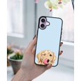 thumbnail image 5 of WIRESTER Shockproof Soft Rubber Cover Case for Apple iPhone 17 6.3" 2025, Animal Winking Golden Retriever On Light Blue Background, 5 of 5