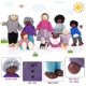 thumbnail image 3 of 20 Pcs Wooden Dollhouse Family Set of 16 Mini People Figures and 4 Pets, Dollhouse Dolls Wooden Doll Family Cosplay Figures Accessories for Pret, 3 of 5