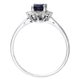 thumbnail image 4 of 9ct White Gold Jewelco London 1/4ct Diamond Oval Sapphire Royal Oval Ring 10mm, 4 of 8