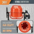 thumbnail image 4 of Jocisland 4.9 Cu.Ft. Electric Cement Mixer,375W Portable Wheelbarrow Concrete Mixing Machine with 140L Drum, 110V Motor for Mortar, Feed, and Stucco, 4 of 9