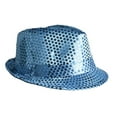 thumbnail image 2 of Western Fashion Sequin Fedora Hat (Blue), 2 of 3