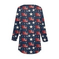 thumbnail image 3 of Yongcuo Independence Day Women's Patriotic American Flag Print Long Sleeve Casual T-Shirt Stars and Stripes Design, Comfortable Fit Dark Blue XL, 3 of 4