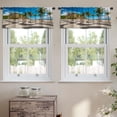 thumbnail image 2 of LALILO Kitchen Curtain Valance Famous Mosaic Sidewalk And Rod Pocket Window Curtain 52"x 18" Set of 2, 2 of 5