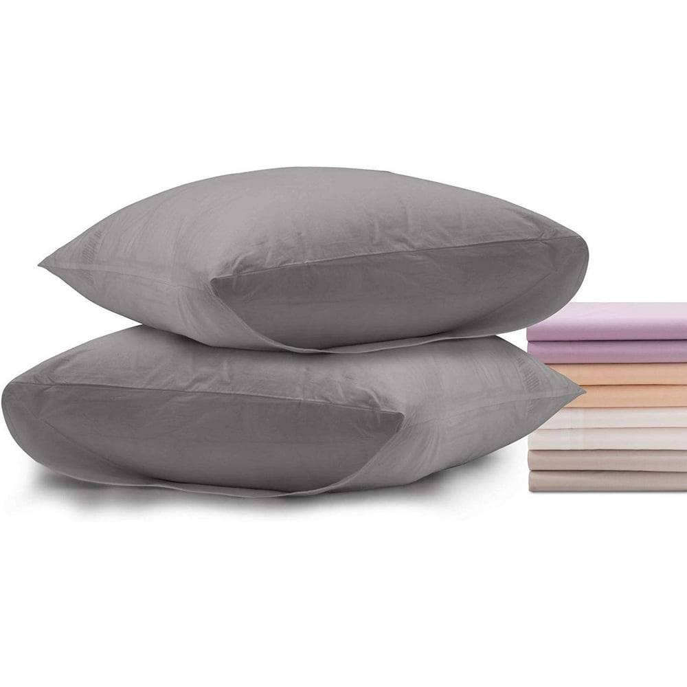 Superity Linen Pillow Cases Envelope Closure Style 100 Cotton 2 Pack