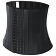 thumbnail image 3 of Corsé deportivo de látex para fitness, cinturón de contracción abdominal, ropa moldeadora corporal, corsé de goma brillante con 25 huesos de acero y látex, 3 of 5