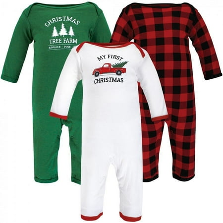 UPC: 0660168156423 | Hudson Baby Unisex Baby Cotton Coveralls Christmas Tree 18-24 Months
