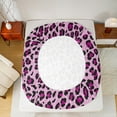 thumbnail image 5 of Homewish Cheetah Print 4 Pieces Queen Sheet Sets for Female Men Adults,Animal Leopard Print Ultra Soft Flat Sheet,Black Pink Queen Fitted Sheet,Lightweight Room Decor, 5 of 7