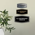 thumbnail image 4 of Signs ByLITA Fancy All Visitors Must Check-in Sign (Black Gold) - Medium, 4 of 5