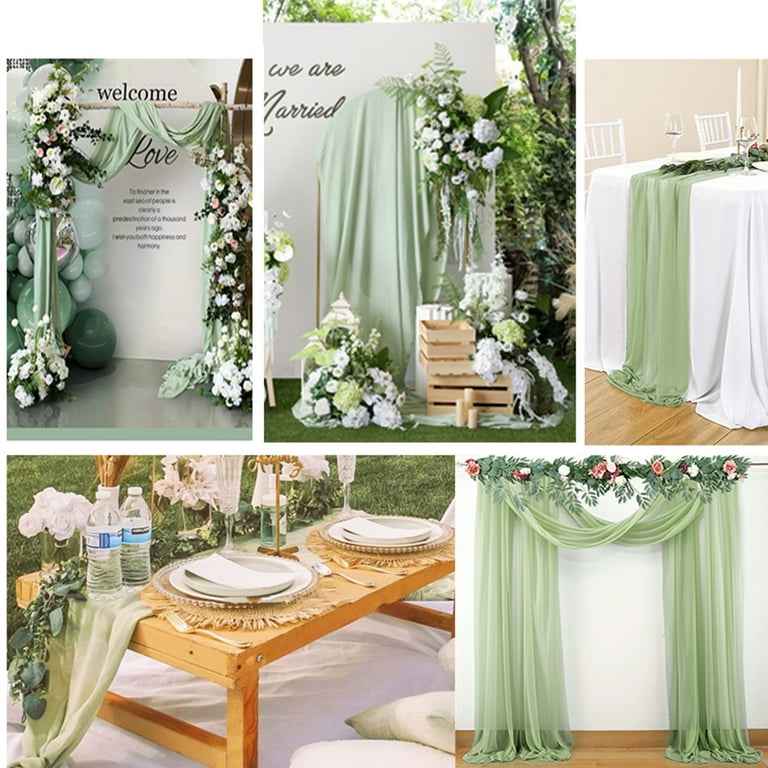 Wedding Arch Draping Fabric, 2ftx18ft Easy Hanging Wedding Arch