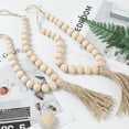 thumbnail image 3 of Masteelf 1 String Wooden Bead Curtain Tiebacks Curtain Holders Curtain Ties Balcony Decor, 3 of 8