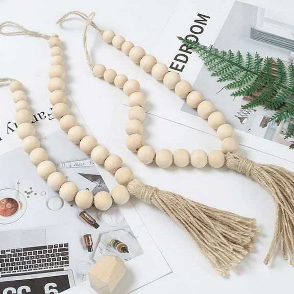 FRCOLOR 1 String Wooden Bead Curtain Tiebacks Curtain Holders Curtain Ties Balcony Decor