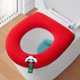 thumbnail image 5 of Cojín grueso para asiento de inodoro | Funda de felpa suave y cálida con ganchos elásticos para mayor estabilidad | Compatible con asientos rectangulares UVO | Comodidad para el baño en invierno y, 5 of 9