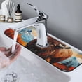 thumbnail image 7 of Pofeuu Oil Painting Style Iceberg Yak Print Splash Guard for Sink Faucet Sink Gadgets-Splash Guard Behind Faucet Drip Catcher for Kitchen, Bathroom,Sink Mat, 7 of 7