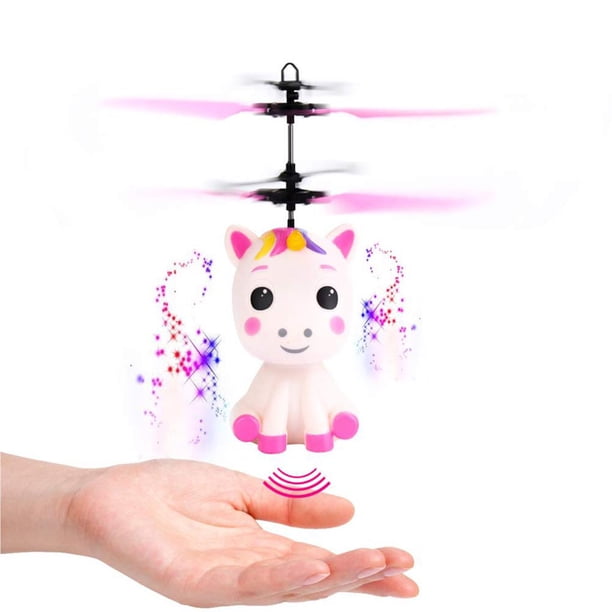 Juguete De Unicornio Volador Con Luz Led Juguete De Helicóptero De Unicornio Controlado A Mano Inevent EL018174-01
