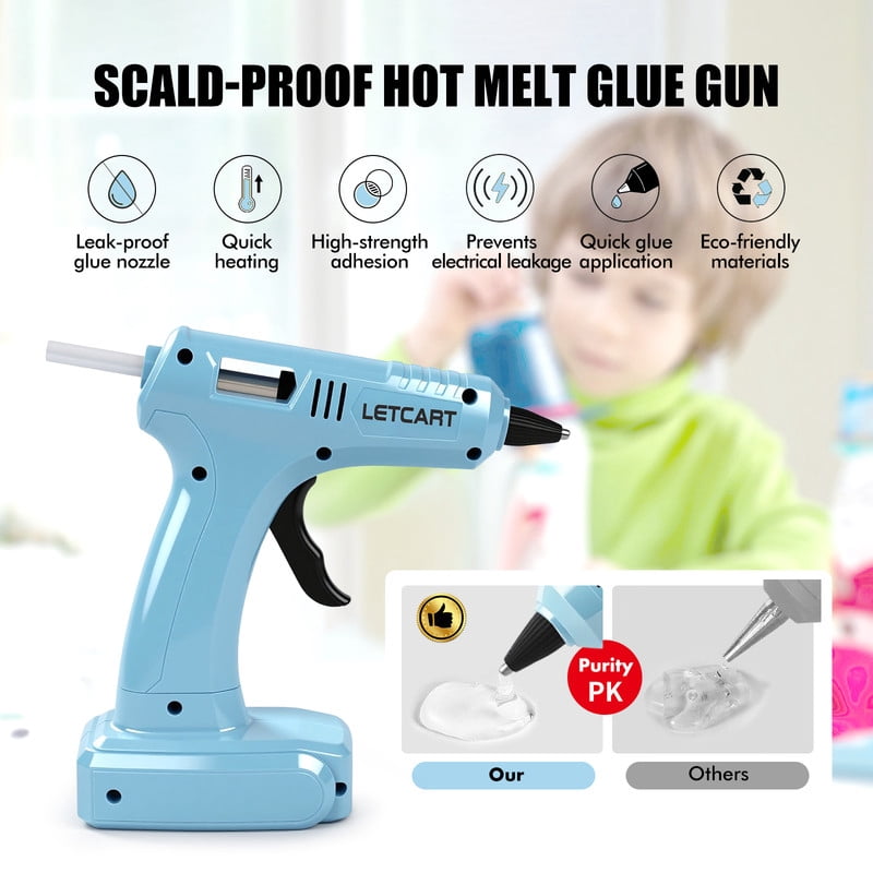 40W Hot Melt Glue Gun DIY Mini Industrial Guns Electric Repair Tool w/30pcs Glue Stick US Blue