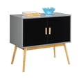 thumbnail image 3 of Convenience Concepts Oslo Table Console de Rangement, Fini Bois Gris et Noir, 3 of 5