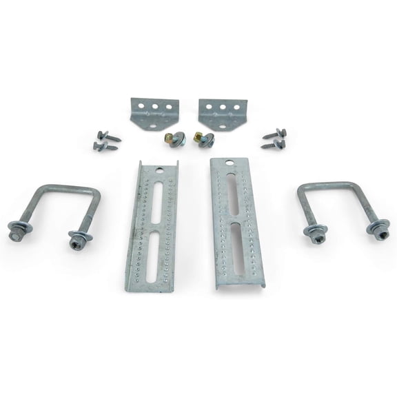 Sturdy Built (2) 10" Galvanized Swivel Top Bunk Bracket Kit with Hardware for 3x3 Boat Trailer Crossmember