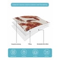 thumbnail image 4 of Quilt King Size Bedding Set, Ocean Red Turtles Reversible Summer Quilt 3 Pieces, Coastal Coral Vintage Seagrass Flowers Lightweight Bedspreads Coverlets with 2 Pillow Shams for All Seasons, 4 of 5