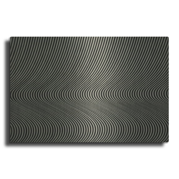 Luxe Metal Art 'Kinetic Stripes' by Luxe Portfolio, Metal Wall Art, 16"x12"