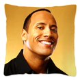 thumbnail image 1 of The Rock Face Dwayne funda de cojín para sofá, cubierta decorativa para el hogar, Actor americano Johnson, funda de almohada de poliéster, 1 of 4