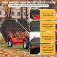 thumbnail image 5 of 48" Tow-Behind Lawn Sweeper, 25.16 Cu.ft Large Hopper Leaf & Grass Collector, Adjustable Height, Easy Dumping Rope, Heavy Duty Yard Cleanup Tool for Lawn Tractor ATV,Universal Hitch,Red, 5 of 6