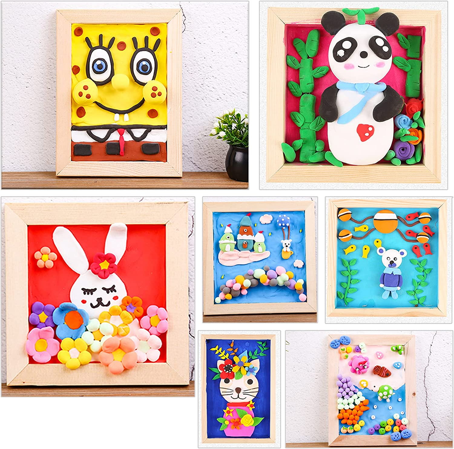 Wood Painting Canvas Panels Blank Drawing Boards for Oil & Acrylic Painting Square BurlyWood 19.8x19.8x2cm