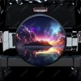 thumbnail image 1 of Fantasy World Colorful Galaxy Polyester Universal Spare Wheel Tire Cover Wheel Covers for Trailer RV SUV Truck Camper, 1 of 5