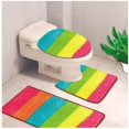 thumbnail image 4 of Kashi Home Denise 3 Piece Striped Bath Rug, 4 of 4
