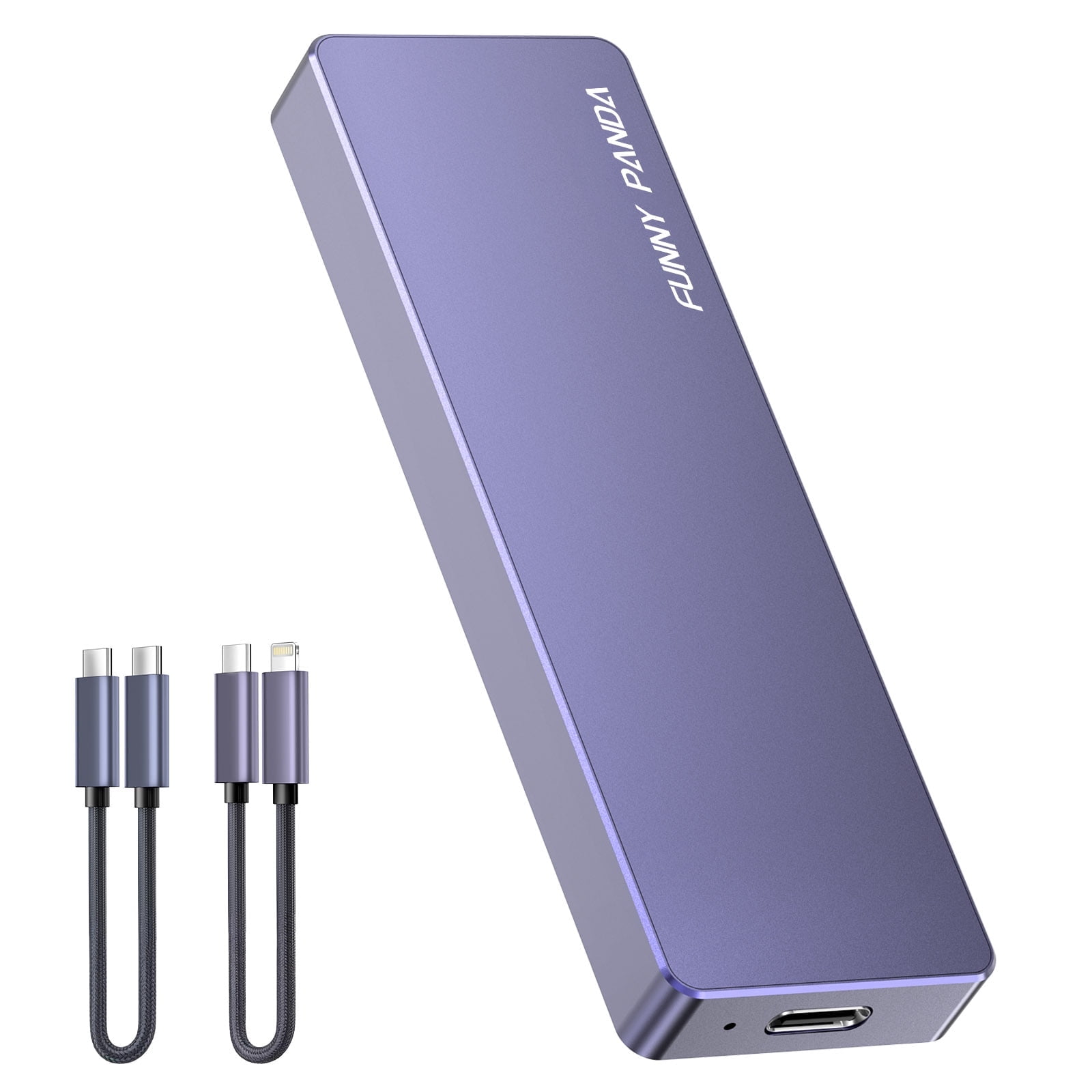Portable External SSD, USB 3.2 Gen 2 USB-C High Speed Solid State Drive,128GB 120MB/s Spee,Ultra Slim Metal External Hard Drive Compatible with Laptop, PC, Android Phone for Mac File Photo Video