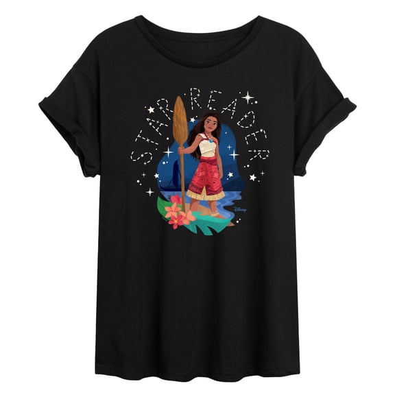 Moana - Star Reader - Juniors Oversized Graphic T-Shirt
