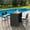 Black + Off-White, variant on Costway 5-Piece Patio PE Wicker Bar Set with Backrest and Footrest for Garden, Poolside Gray