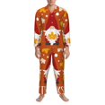 thumbnail image 3 of Fotbe Happy Thanksgiving Three Gnomes Pijama de Hombre con Estampado de Manga Larga, Conjunto de 2 Piezas, Ropa de Dormir Suave y Cómoda con Bolsillos-X-Large, 3 of 7