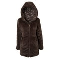 thumbnail image 4 of Manteau d'Hiver pour Femmes Réversible Doublé en Fausse Fourrure, Doudoune Matelassée - Brun - 2X, 4 of 7