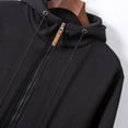 thumbnail image 6 of BiZtdJrK Zip Up Hoodie Men Soft Fleece Lined Sweatshirts Lightweight Warm Athletic Jackets with Zipper Pockets, Black, L, 6 of 8