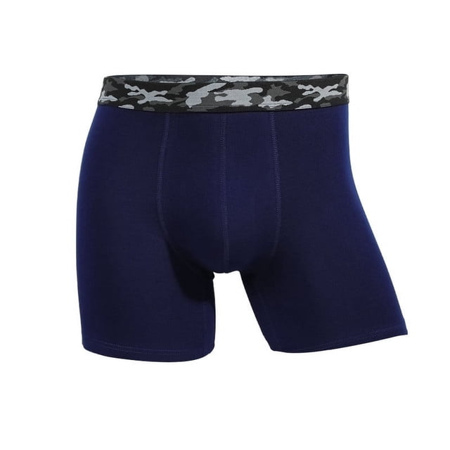 FYEGRE Washable & Reusable Urinary Incontinence Cotton Boxer Brief Underwear for Men Dark Blue XXXXL