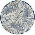 thumbnail image 4 of Nourison Aloha Indoor/Outdoor Ivory/Navy 7'10" x ROUND Area Rug, (8 Round), 4 of 9