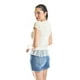 thumbnail image 3 of Blusa doble de mesh con bordado Roman Fashion/Juvenil, 2366 (Beige) beige EG, 3 of 6