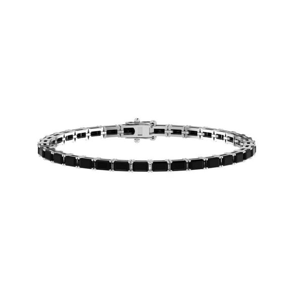 Gorgeous Black Onyx Bracelet, Black Onyx Tennis Bracelet In 925 Sterling Silver, Black Onyx Bracelet, Perfect Anniversary Gifts For Wife