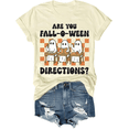 thumbnail image 4 of are You Fall O Ween Directions Shirt Funny Halloween Teacher Ghosts T-Shirt, 4 of 4