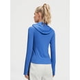 thumbnail image 2 of PISONIC Women's Polyester Fabric Hooded Jacket - Slim Fit, Breathable, High Stretch, with Pocket - For Sports & Outdoor Activities - Ideal Gift for Active Women, 2 of 11