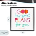 thumbnail image 4 of Stupell Industries Eclectic Whimsical God's Plans For You Black Floating Frame Canvas Art, 18 x 18, by SD Graphics Studio, 4 of 8