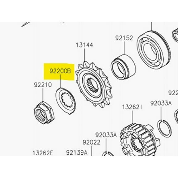 Kawasaki OEM Front Sprocket Washer Ninja 400 Z400 Vulcan S Z650 92200-1932