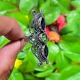 thumbnail image 2 of Natural London Blue Topaz Gemstone 925 Sterling Silver Gift Ring Size 6, 2 of 3