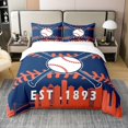 thumbnail image 1 of 100% Algodón Natural Funda Nórdica King para Hombres,Niños Juego de Cama Béisbol, 1 of 7