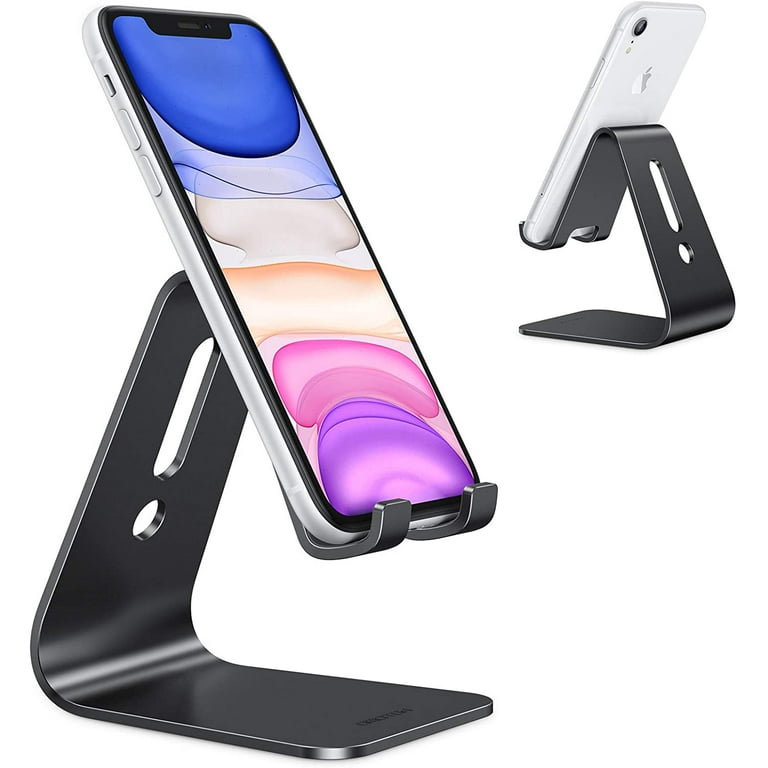 BestPu Adjustable Cell Phone Stand, Aluminum Desktop Phone Holder Dock –